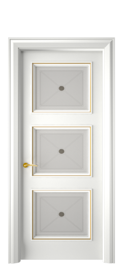 Плаза ДО | Белая эмаль патина золото