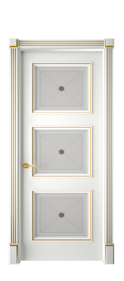 Плаза ДО | Белая эмаль патина золото