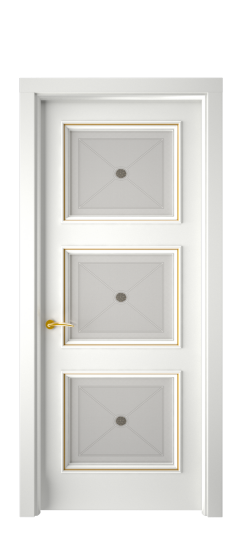 Плаза ДО | Белая эмаль патина золото