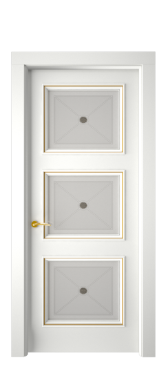 Плаза ДО | Белая эмаль патина золото