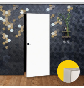 Скрытая дверь, алюминиевая кромка, внешнее открывание