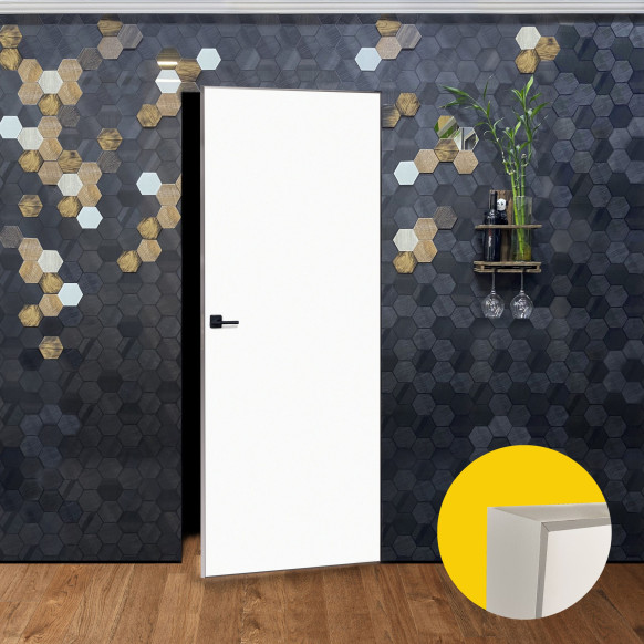 Скрытая дверь, алюминиевая кромка, внешнее открывание