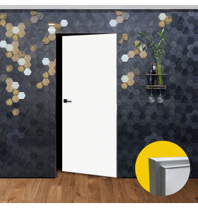 Скрытая дверь, алюминиевая кромка, внутреннее открывание