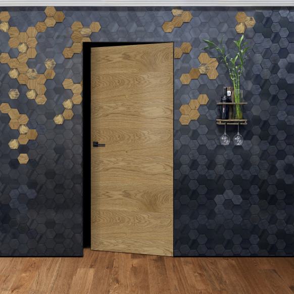 Скрытая дверь отделка Шпон внутреннего открывания