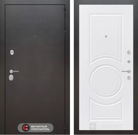 Входная дверь SILVER 23 - Белый софт | Металл с покрытием 