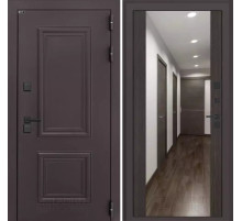 Входная дверь Полярис лайт с Зеркалом Максимум - Венге