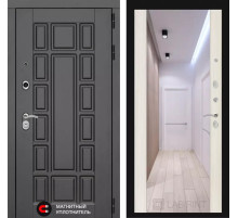 Входная дверь Нью-Йорк с Зеркалом Максимум - Сандал белый