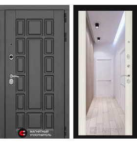 Входная дверь Нью-Йорк с Зеркалом Максимум - Сандал белый