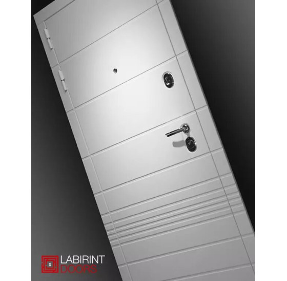 Входная дверь Трендо 08 - Кристалл вуд | Декоративная MDF панель 10 мм с фрезерованным наличником, цвет 