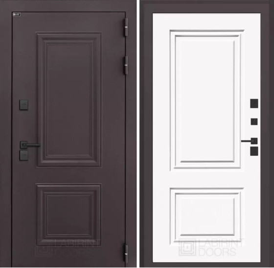 Входная дверь Полярис лайт 26 - Эмаль RAL 9003 | Металлическая отделка методом давления на полотне, 960х2050 мм (внешний 1130х2130 мм), 880х2050 мм (внешний 1050х2130 мм)