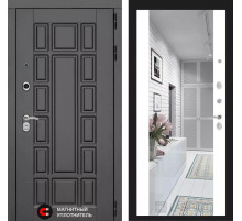 Входная дверь Нью-Йорк  с Зеркалом Максимум - Белый софт