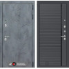 Входная дверь Бетон 22 - Графит софт, черная вставка | Современная декоративная MDF панель 10 мм с наличником, цвет 