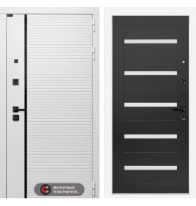 Входная дверь ROYAL 01 - Венге, стекло белое