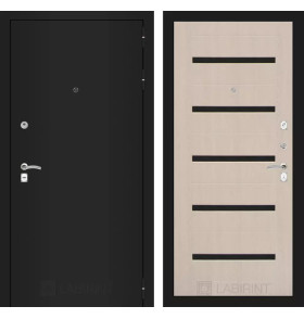 Входная дверь CLASSIC шагрень черная 01 - Беленый дуб