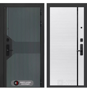 Входная дверь Смартлаб 22 - Белый софт, черная вставка