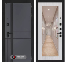 Входная дверь EVOLAB с Зеркалом 18 - Сандал белый