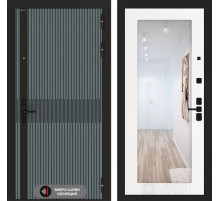 Входная дверь ISSIDA с зеркалом 18 - Белое дерево