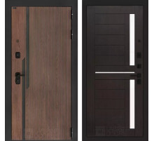 Входная дверь KARMINA 02 - Венге, стекло белое