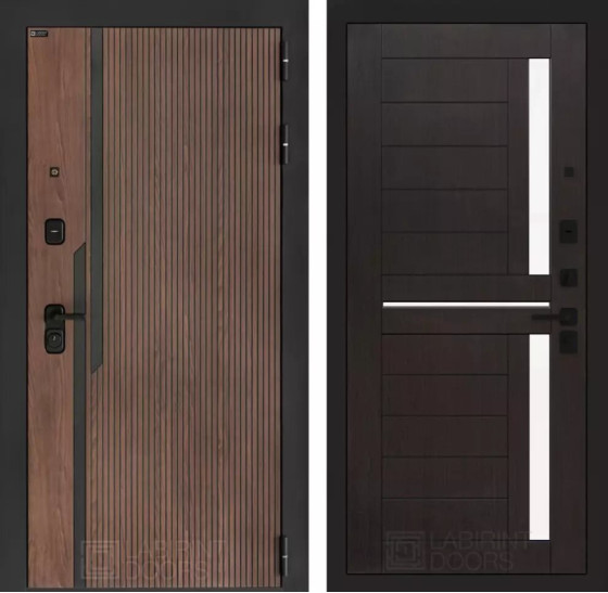 Входная дверь KARMINA 02 - Венге, стекло белое | Фрезерованная МДФ панель 10 мм, цвет 