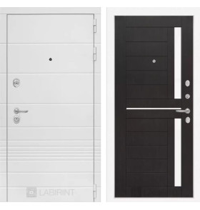 Входная дверь Трендо 02 - Венге, стекло белое