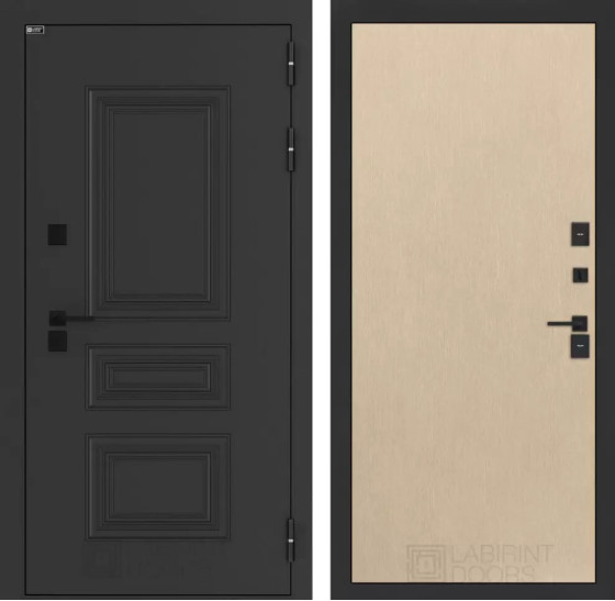 Входная дверь Аляска Лайт 05 - Венге светлый | Металлическая отделка методом давления на полотне