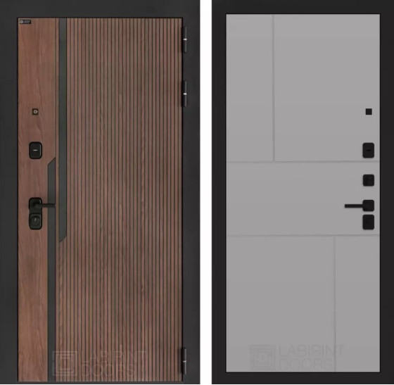 Входная дверь KARMINA 21 - Грей софт | Фрезерованная МДФ панель 10 мм, цвет 