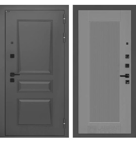 Входная дверь Орлеан 30 - Серый рельеф софт