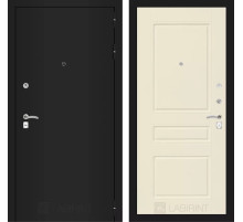 Входная дверь CLASSIC шагрень черная 03 - Крем софт