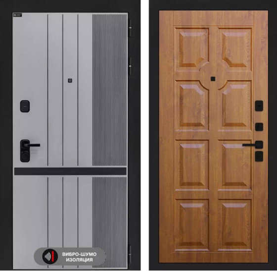 Входная дверь SKYLAB 17 - Золотой дуб | Фрезерованная МДФ панель 10 мм, цвет 