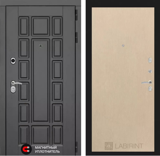 Входная дверь Нью-Йорк 05 - Венге светлый | Декоративная MDF панель 16 мм с наличником, цвет 