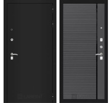 Входная дверь CLASSIC шагрень черная 22 - Графит софт, черная вставка