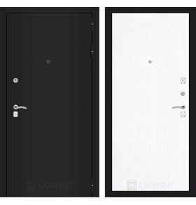 Входная дверь CLASSIC шагрень черная 07 - Белое дерево