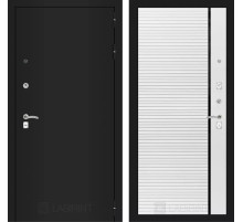 Входная дверь CLASSIC шагрень черная 22 - Белый софт, черная вставка