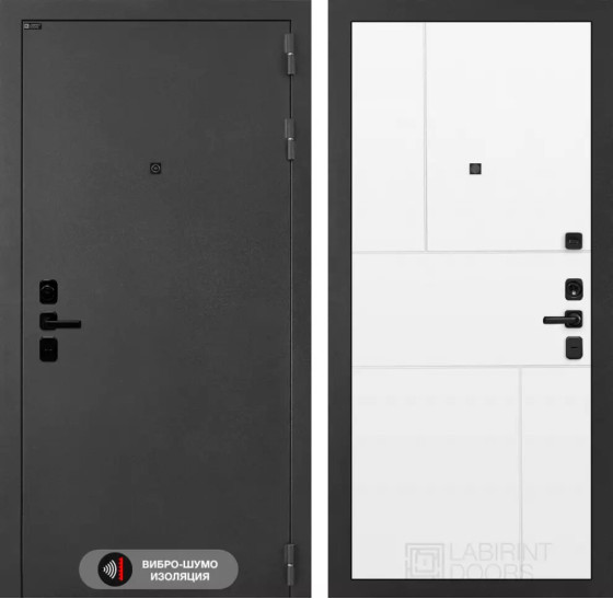 Входная дверь ACUSTICLAB 21 - Белый софт | Металл с матовым покрытием 