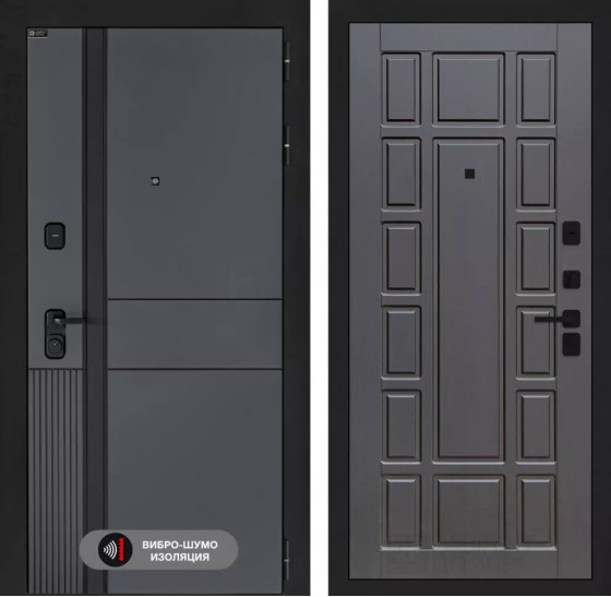 Входная дверь EVOLAB 12 - Венге | Фрезерованная МДФ панель 10 мм, цвет 