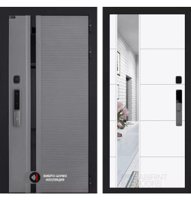 Входная дверь Пиано Смарт 2.0 с зеркалом 19 - Белый софт