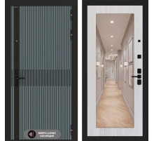 Входная дверь ISSIDA с зеркалом 18 - Сандал белый