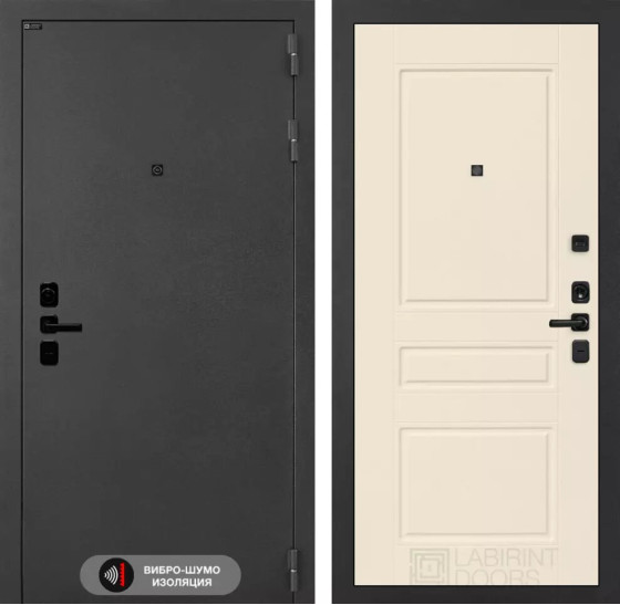 Входная дверь ACUSTICLAB 03 - Крем софт | Металл с матовым покрытием 