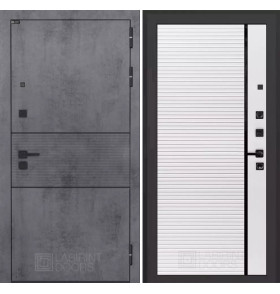 Входная дверь INFINITY 22 - Белый софт, черная вставка