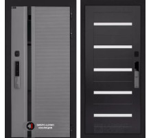 Входная дверь Пиано Смарт 2.0 панель 01 - Венге, стекло белое