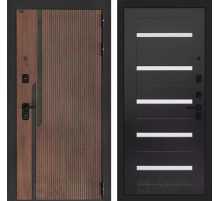 Входная дверь KARMINA 01 - Венге, стекло белое