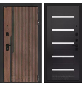 Входная дверь KARMINA 01 - Венге, стекло белое