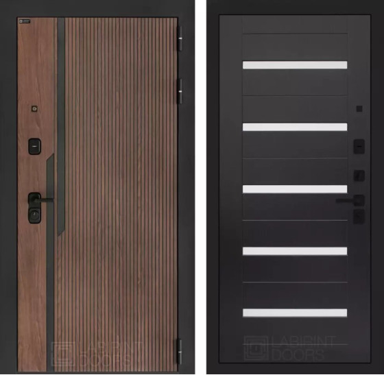 Входная дверь KARMINA 01 - Венге, стекло белое | Фрезерованная МДФ панель 10 мм, цвет 