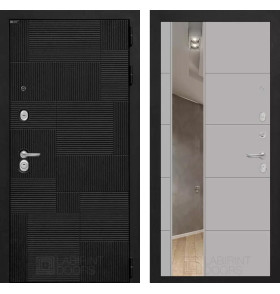 Входная дверь PAZL с зеркалом 19 - Грей софт