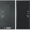 Входная дверь Атлантик 29 - Черный кварц | Металлическая отделка 3D филенка