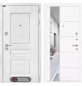 Входная дверь VERSAL с Зеркалом 19 - Белый софт