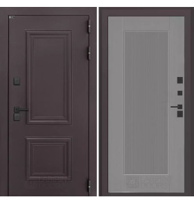 Входная дверь Полярис лайт 30 - Серый рельеф софт