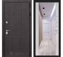 Входная дверь URBAN с Зеркалом Максимум - Сандал белый