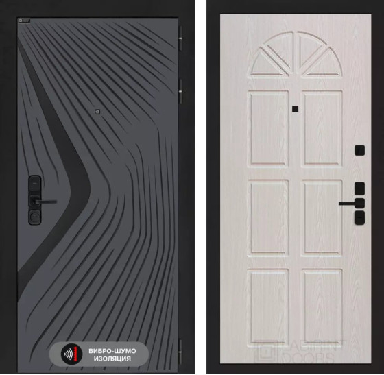 Входная дверь LEOLAB 15 - Алмон 25 | Фрезерованная МДФ панель 10 мм, цвет 