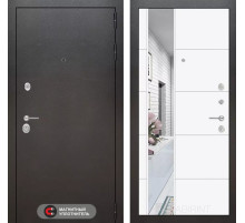 Входная дверь SILVER с Зеркалом 19 - Белый софт